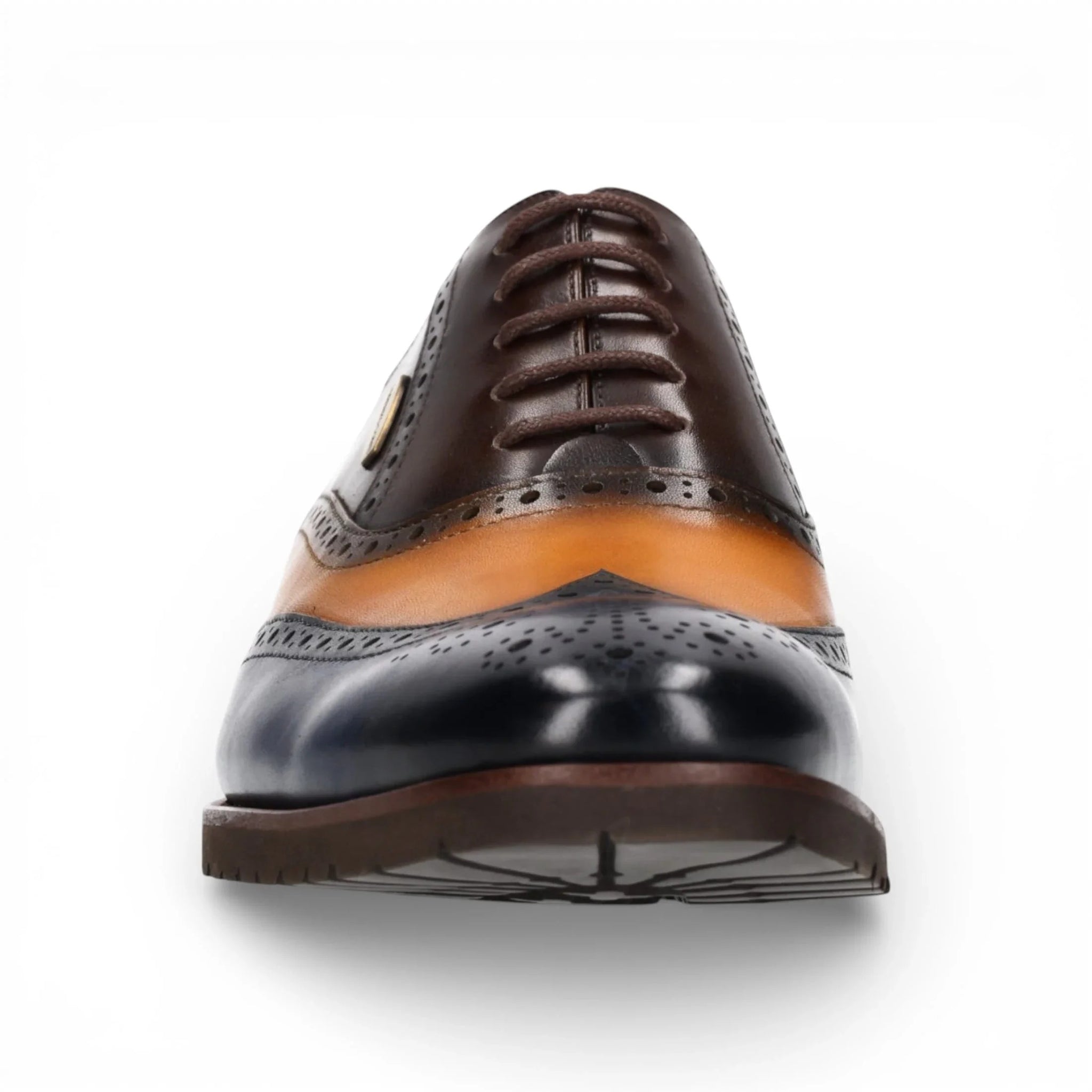 Antonin 01 - Blauwbruine leren Oxford schoenen voor heren