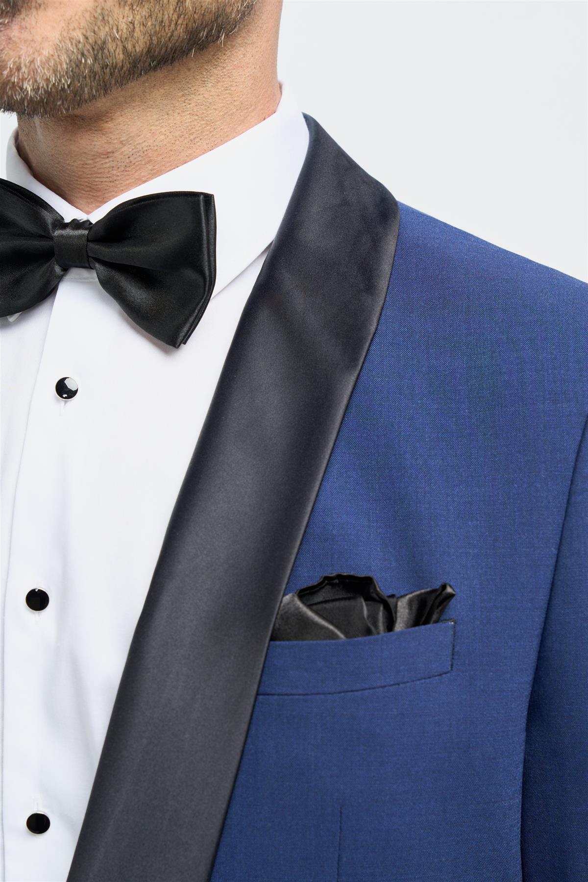 Aspen - Men's Blue 2 Piece Shawl Collar Tuxedo Suit