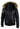 Mens Real Fur Hood Bomber Leather Jacket Black Puffer Padded-Black
