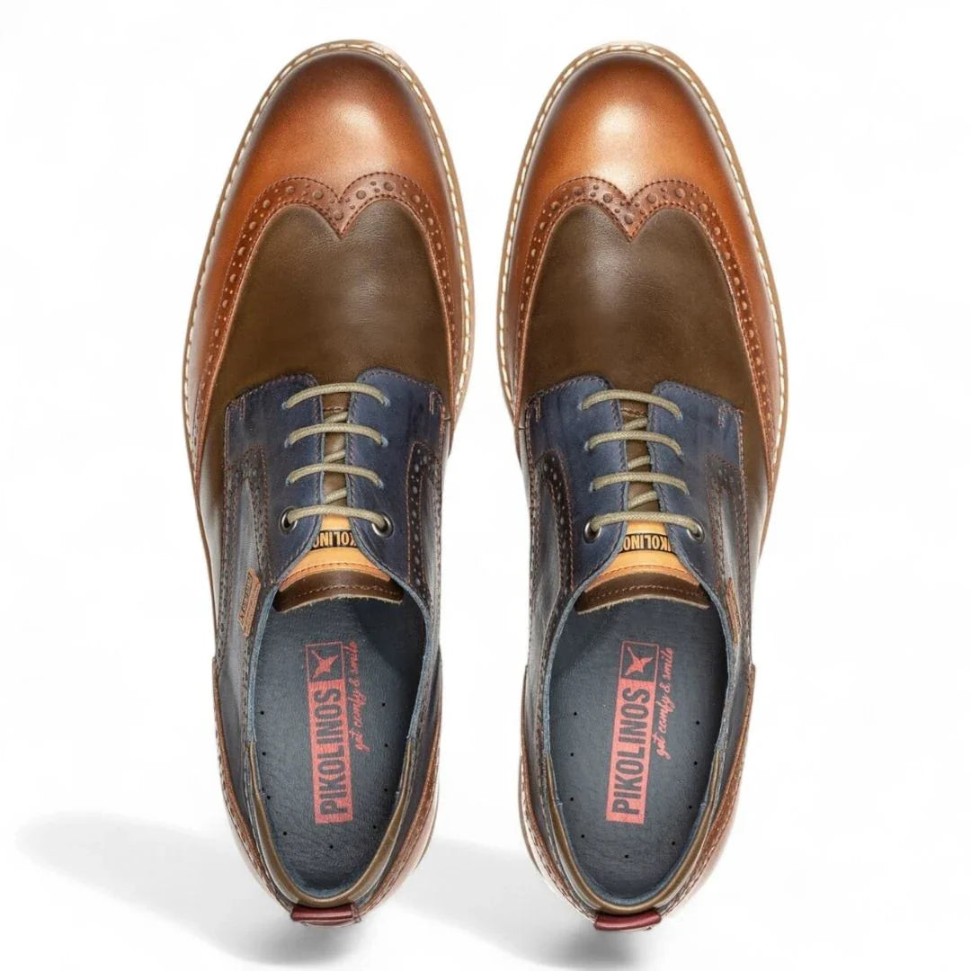 Avila - Heren Brandy Bruine Veterschoenen Leren Brogue