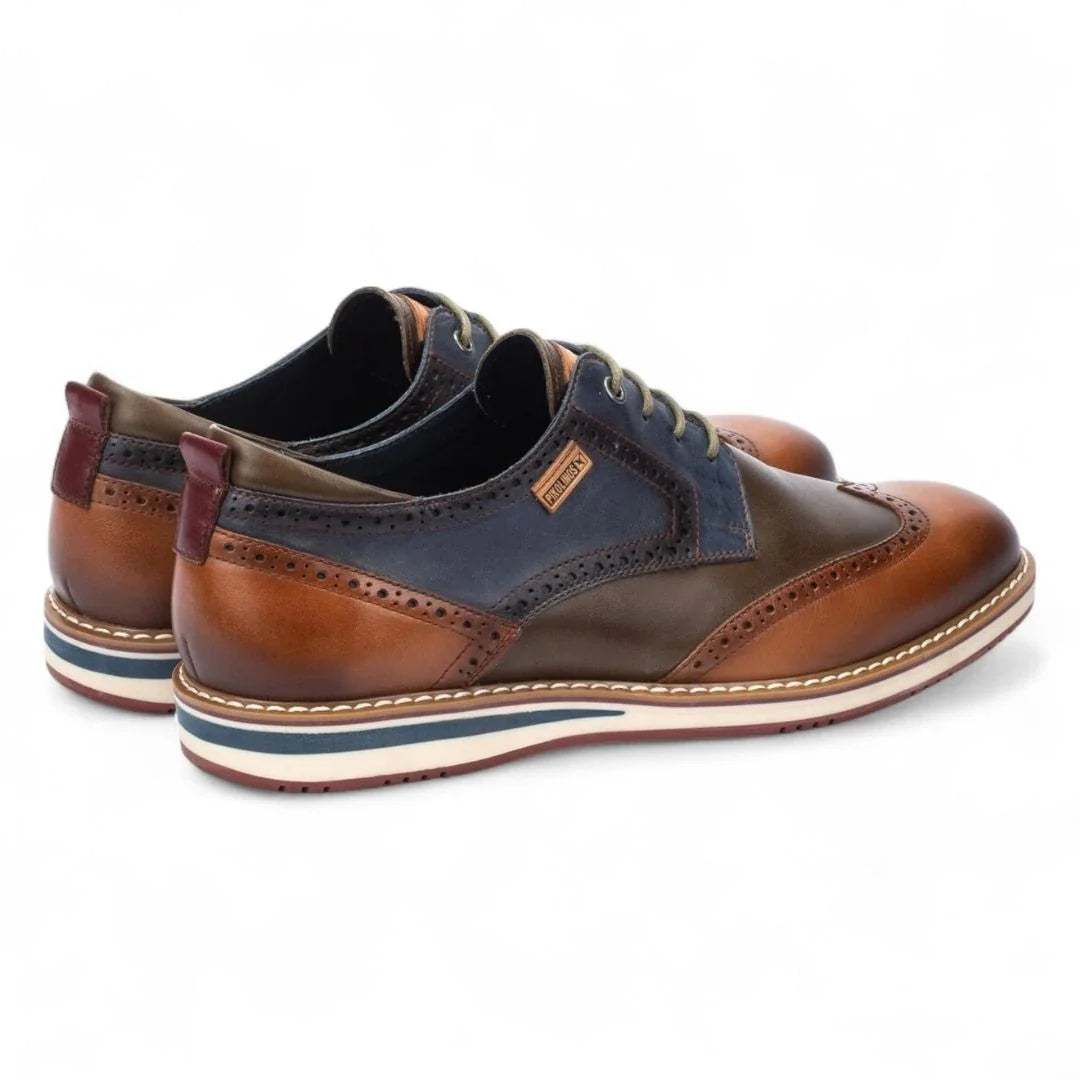 Avila - Heren Brandy Bruine Veterschoenen Leren Brogue