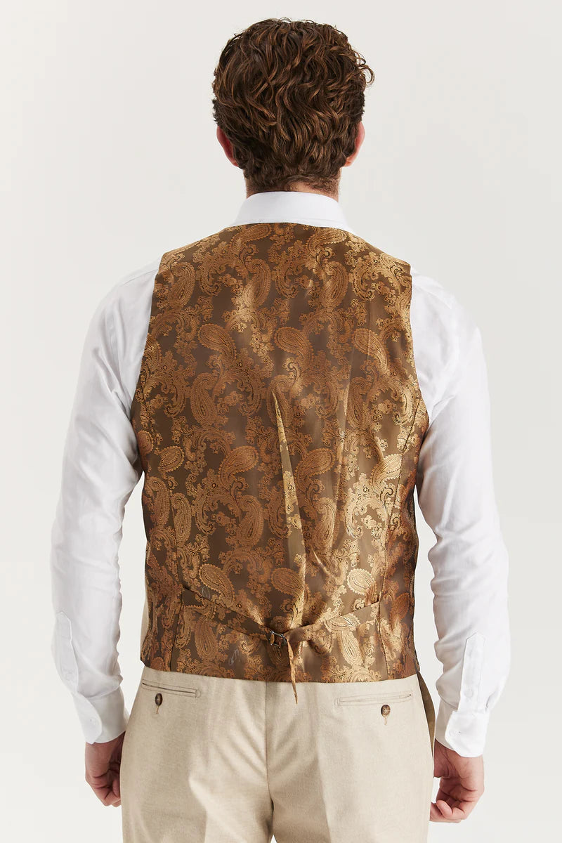 Belmont - Beige herengilet met getailleerde pasvorm