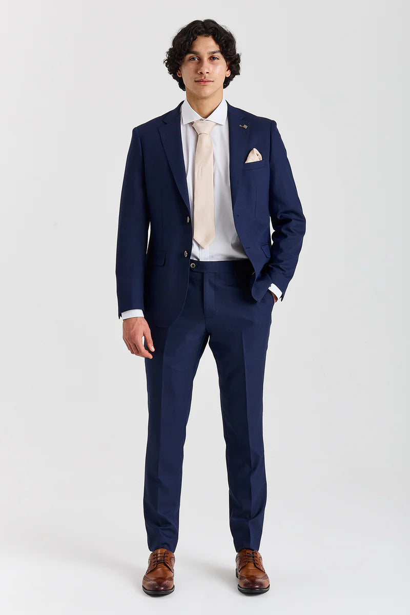 Belmont - Marineblauwe getailleerde blazer voor heren