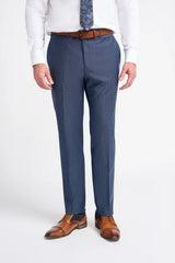 Bond - Men's Navy Check 3 Piece Tailored Fit Suit