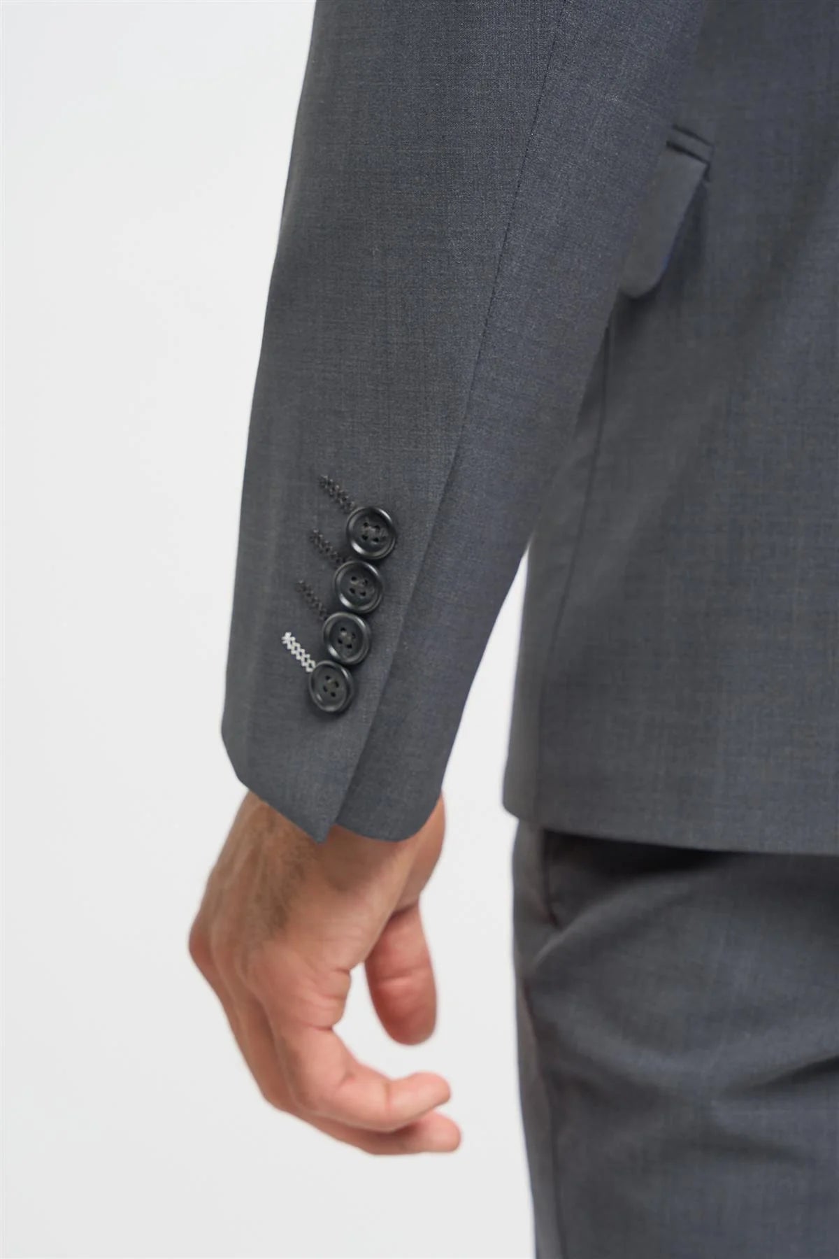 Bond - Heren Charcoal Tailored Fit Blazer