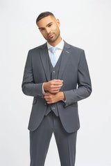 Bond - Heren Charcoal Tailored Fit Blazer