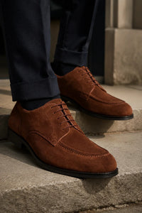 Brera - Klassieke veterschoenen voor heren van bruin suède