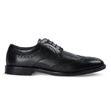 Cambridge - Zwarte wingtip brogue derby schoenen voor heren