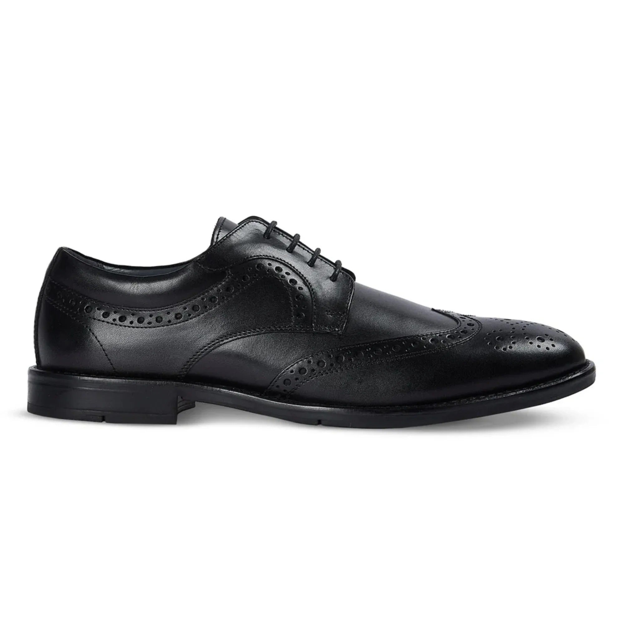 Cambridge - Zwarte wingtip brogue derby schoenen voor heren