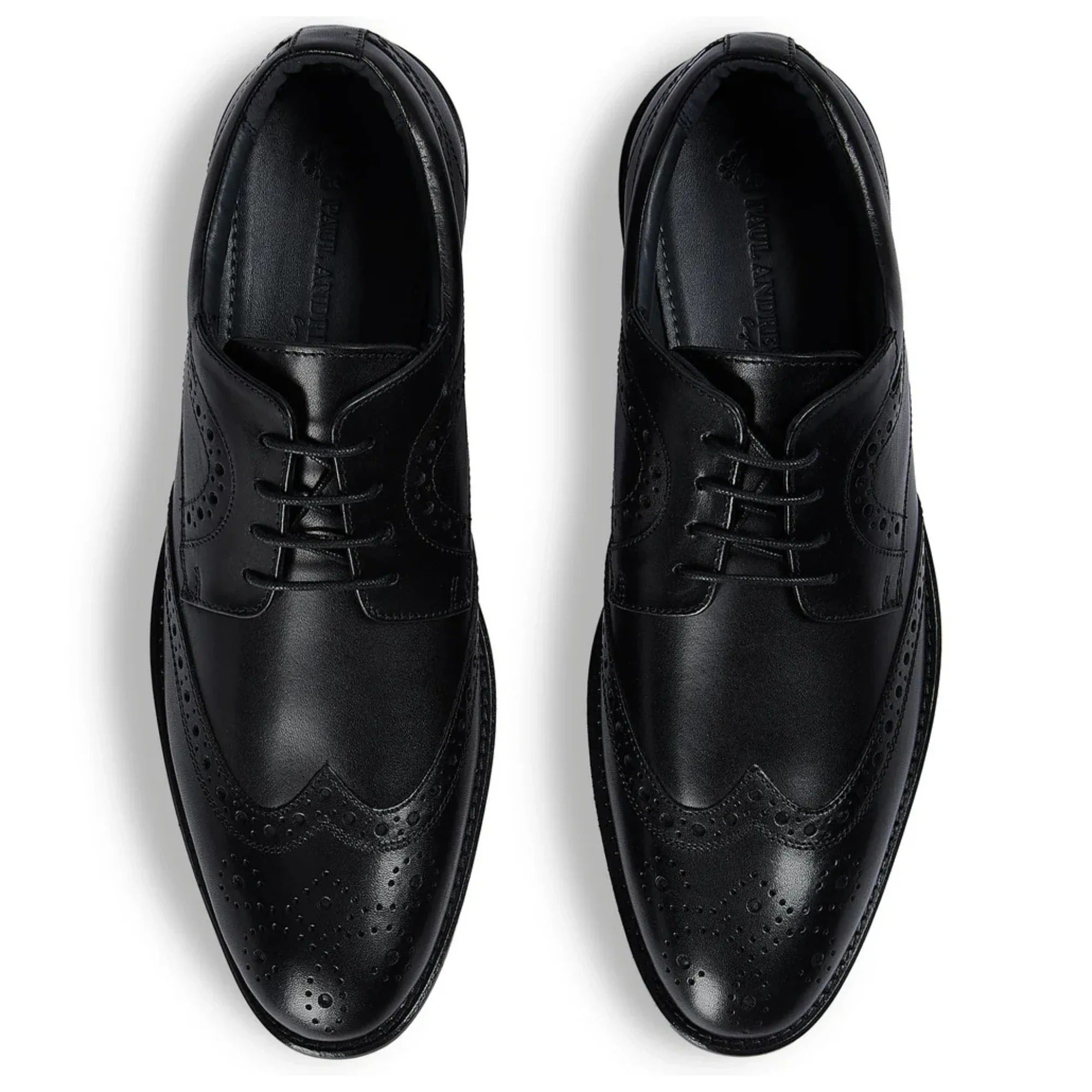 Cambridge - Zwarte wingtip brogue derby schoenen voor heren