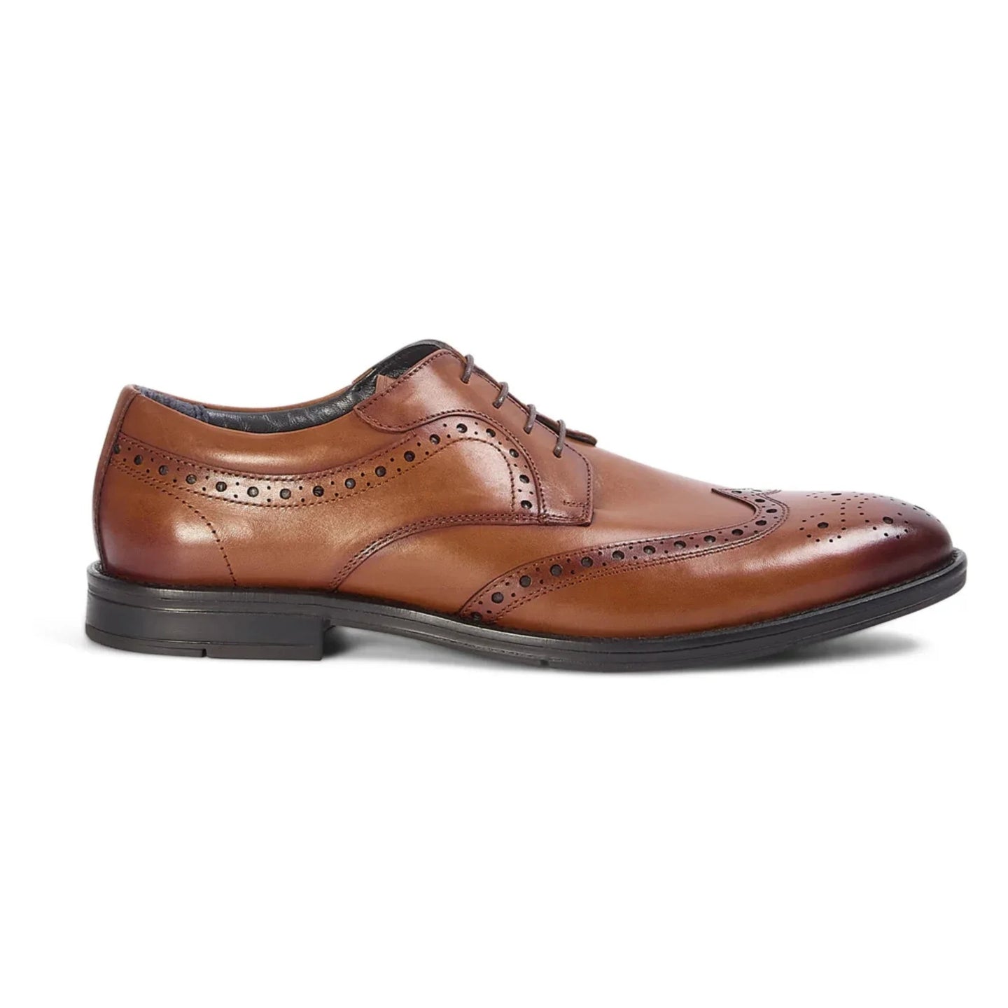 Cambridge - Herenschoenen in de vorm van een brogue met vleugelneus in een lichtbruine tint