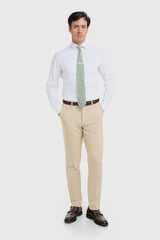 Camden - Beige driedelig pak met ruitpatroon voor heren