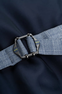 Camden - Blauw driedelig pak met ruitpatroon voor heren