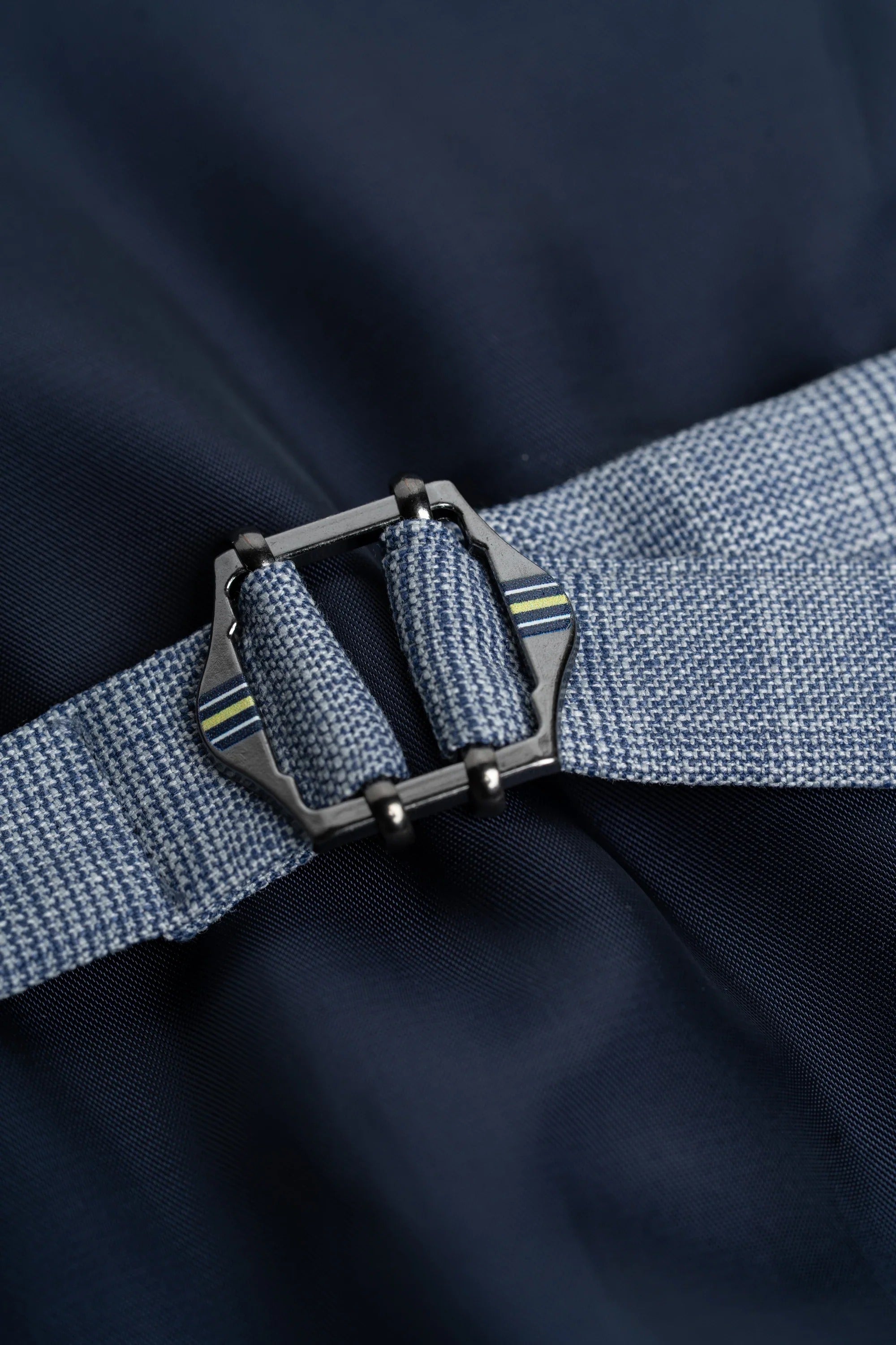 Camden - Blauw driedelig pak met ruitpatroon voor heren
