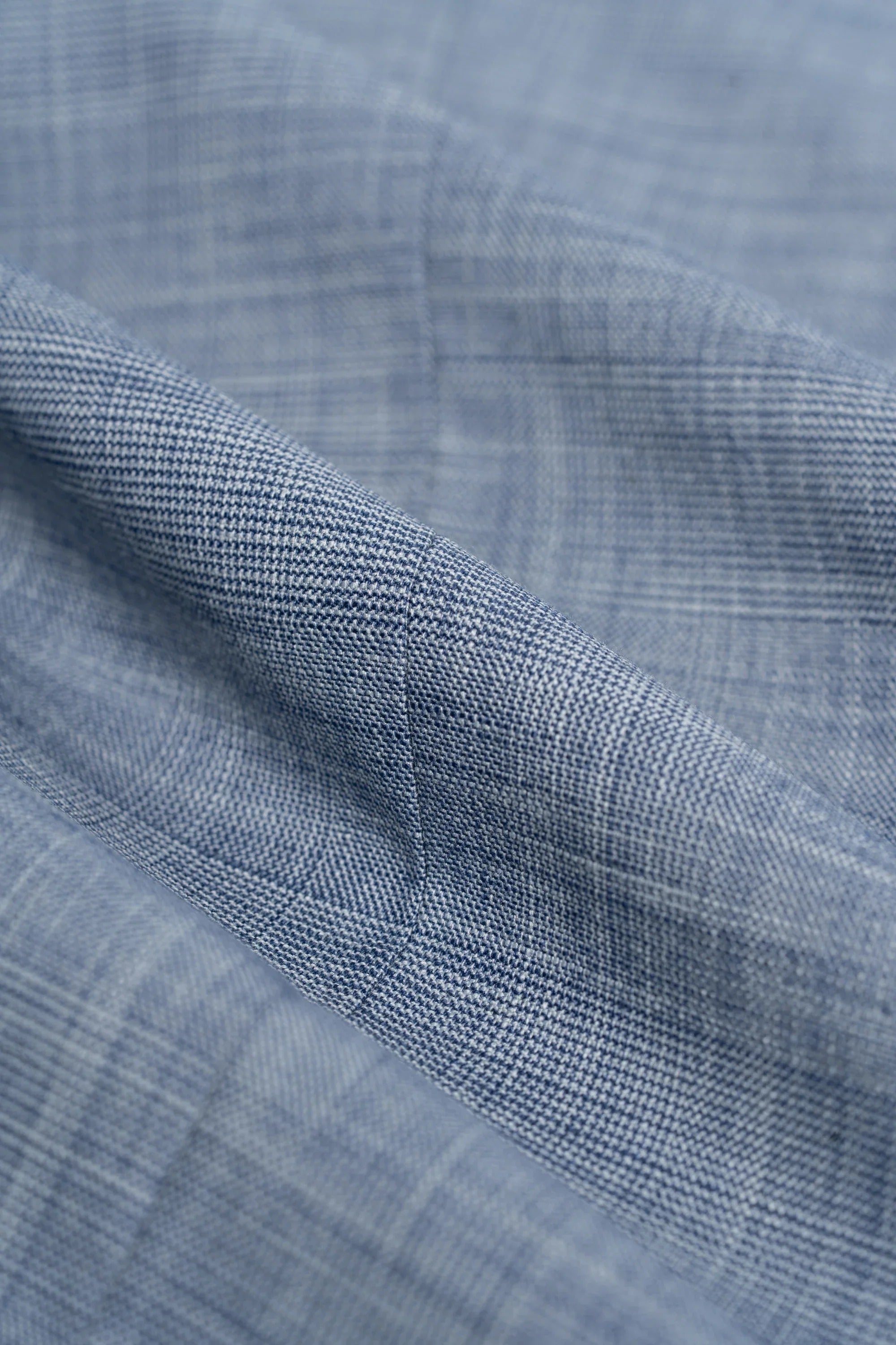 Camden - Blauw driedelig pak met ruitpatroon voor heren