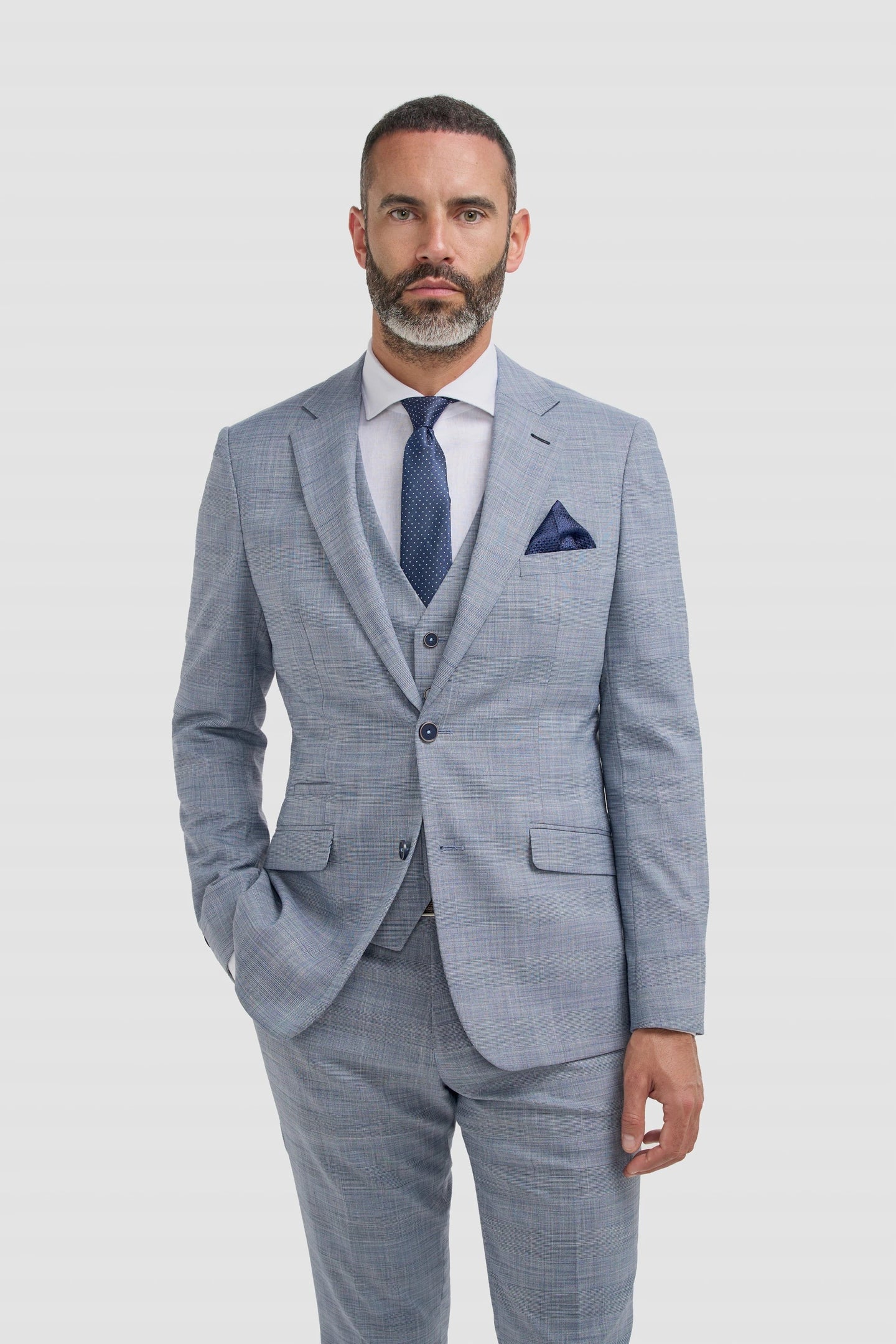 Camden - Herenblazer met blauw ruitpatroon