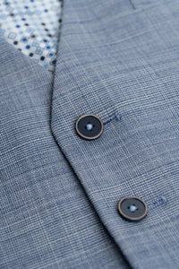 Camden - Herenvest met blauw ruitpatroon