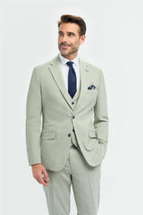 Camden - Heren Sage Green Tailored Fit Blazer