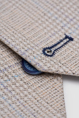 Caridi - Heren Tweed Beige Trouwvest