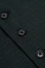 Caridi - Heren olijfgroen tweed gilet