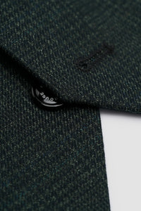 Caridi - Heren olijfgroen tweed gilet