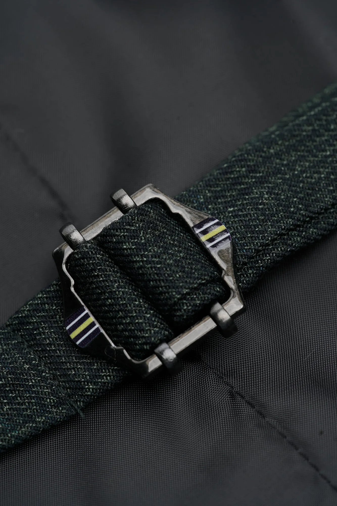 Caridi - Heren olijfgroen tweed gilet