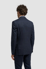 Caridi - Heren Tweed Marineblauwe Blazer