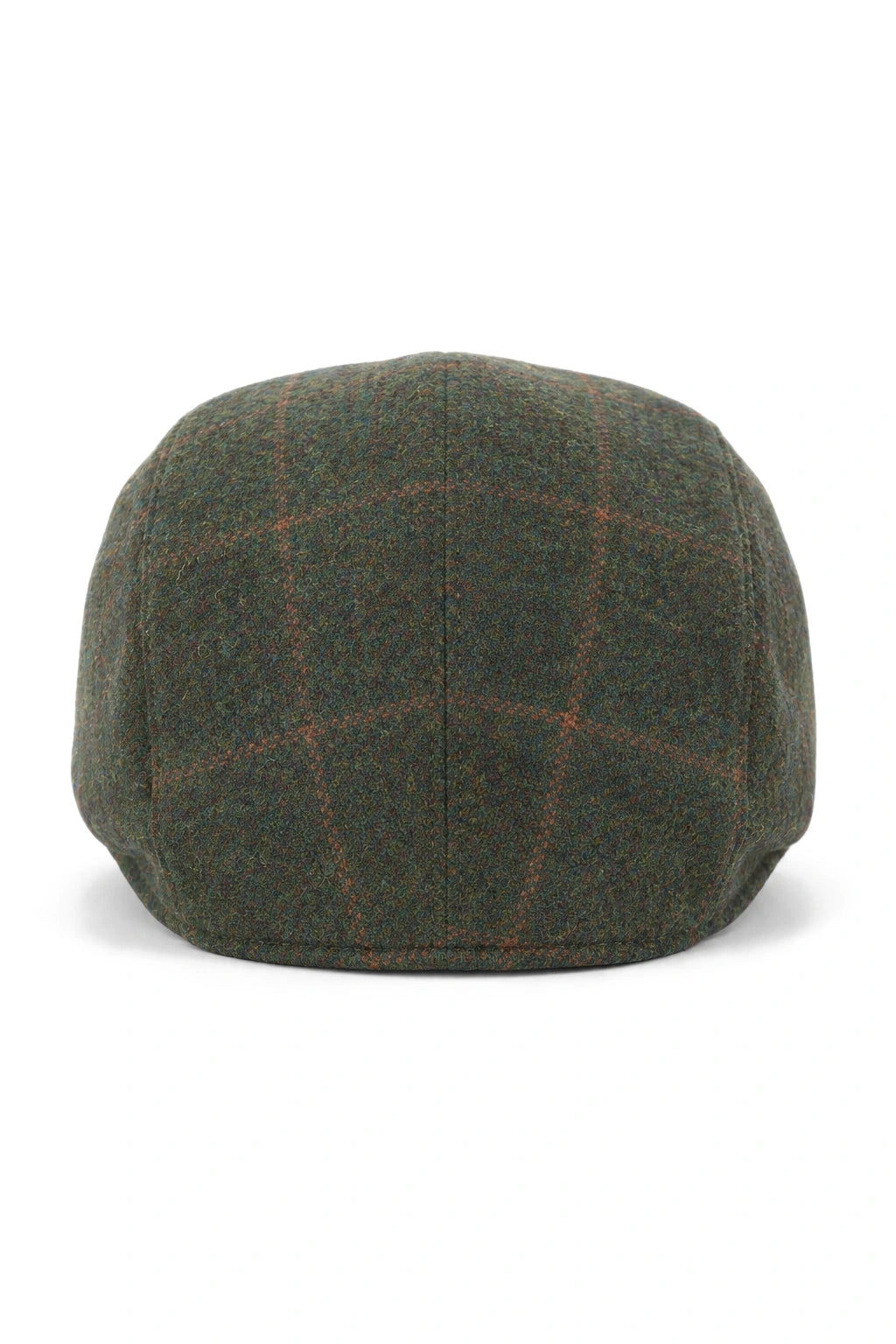 Cavani Kempson Flat Cap - Heren Tweed Wollen Geruite Grandad Hoed Vintage - Olijfgroen/Marineblauw