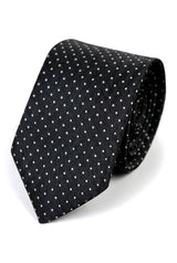 Cavani Satijnen Stropdas - Bijpassende Satijnen Zijden Stropdas voor Heren, Zakdoek & Stropdasclip, Polka Dot Bruiloft, Gala, Kantoor