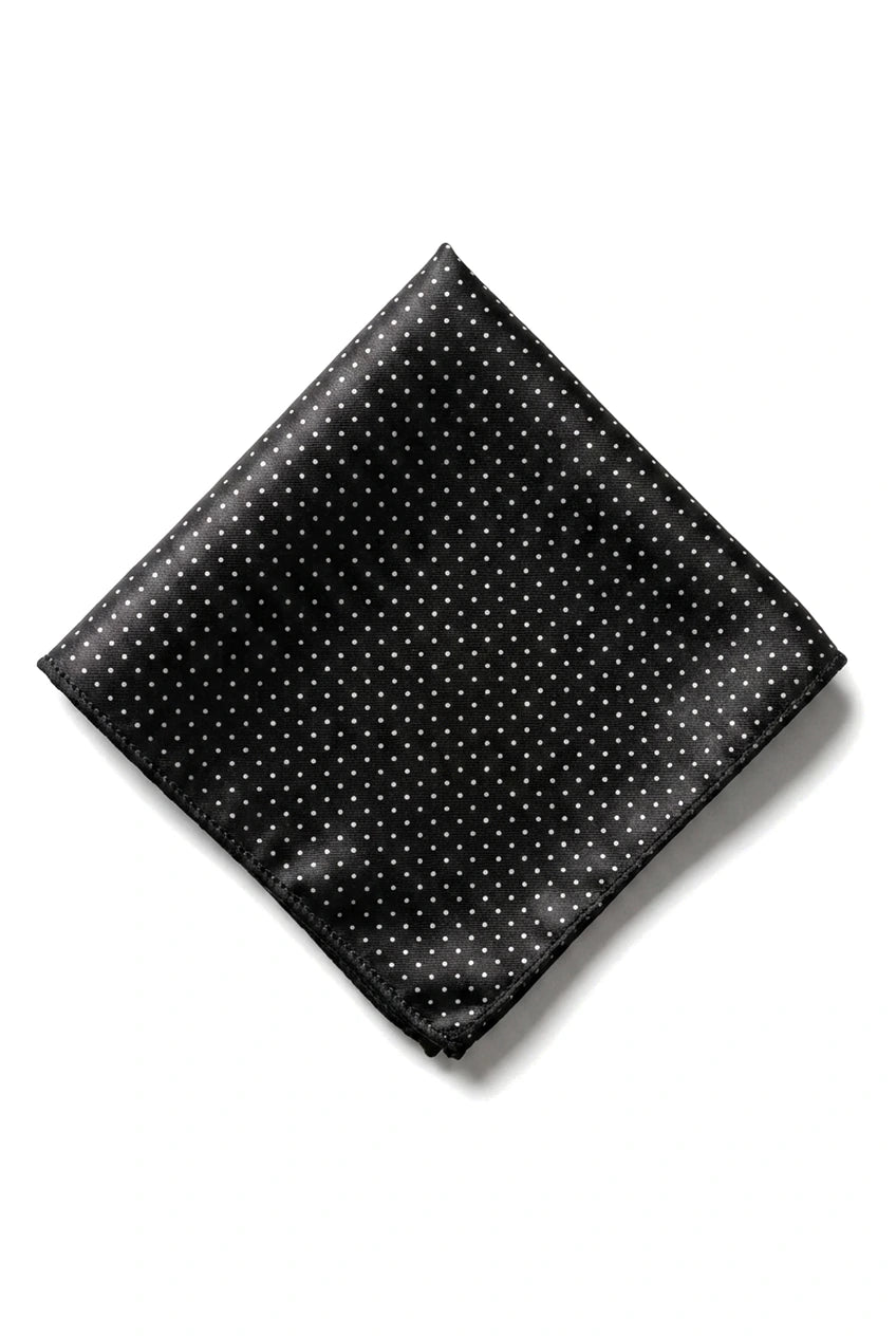 Cavani Satijnen Stropdas - Bijpassende Satijnen Zijden Stropdas voor Heren, Zakdoek & Stropdasclip, Polka Dot Bruiloft, Gala, Kantoor