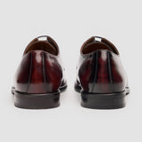 Chester - Heren Derby schoenen in bordeauxrood met hoogglans afwerking