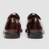 Chester - Heren Derby schoenen in bruin met hoogglans afwerking