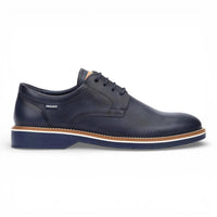 Claret - Herenschoenen van blauw leer met vetersluiting, model Derby.