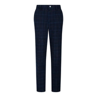 Boys Blue 3 Piece Suit Navy Check Wedding Prom Formal Vintage Tailored Fit