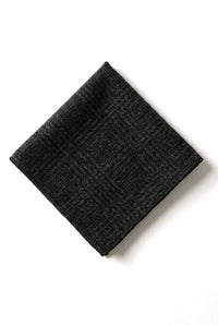 Vergelijk kleur Heren Tweed Herringbone Stropdas Pochet Check Klassieke Zwarte Kleur