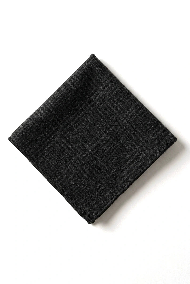 Vergelijk kleur Heren Tweed Herringbone Stropdas Pochet Check Klassieke Zwarte Kleur
