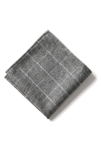 Vergelijk kleur Heren Tweed Herringbone Stropdas Pochet Ruit Klassiek Grijs