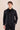 Herenpak van zwart linnen, smart casual, 2-delig, met ritssluiting aan de voorkant, safari-stijl, zomer