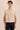 Beige geribbelde gebreide poloshirt voor heren