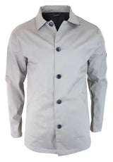 Mens Mid Length Overcoat Jacket Light Weight Smart Casual Beige Stone  Mac