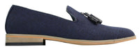 Galax GH3126 - Mens  Slip On Tassel Driving Shoes Loafers Light Smart Casual Black Blue Italian