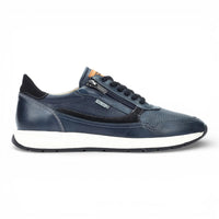Getafe - Herensneakers van blauw leer, comfortabel om te dragen