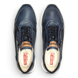 Getafe - Herensneakers van blauw leer, comfortabel om te dragen