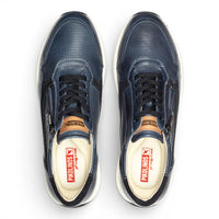 Getafe - Herensneakers van blauw leer, comfortabel om te dragen