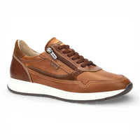 Getafe - Herensneakers van bruin leer, makkelijk te dragen