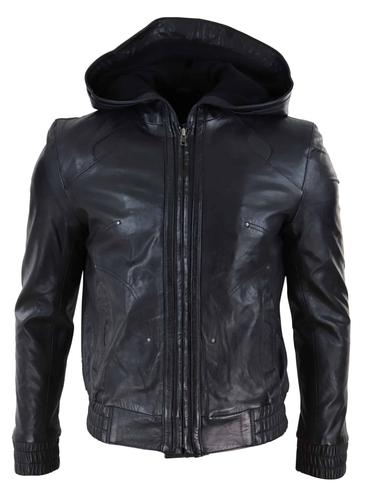 Man bomber jacket in vintage leather - België Man bomber jacket in vintage leather - België