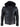 Mens Black Leather Bomber Jacket with Hood
