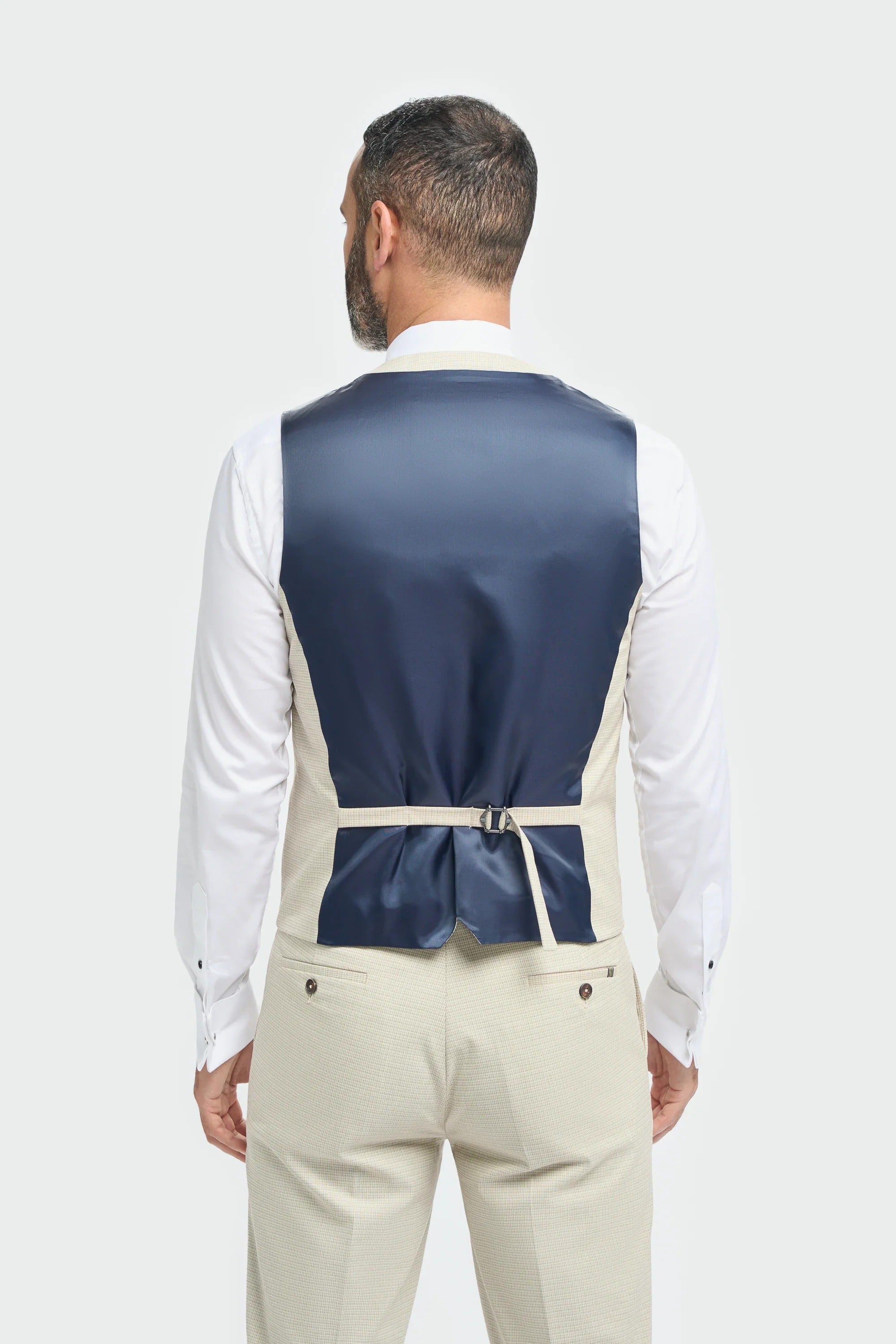 Hampton - Beige driedelig pak voor heren