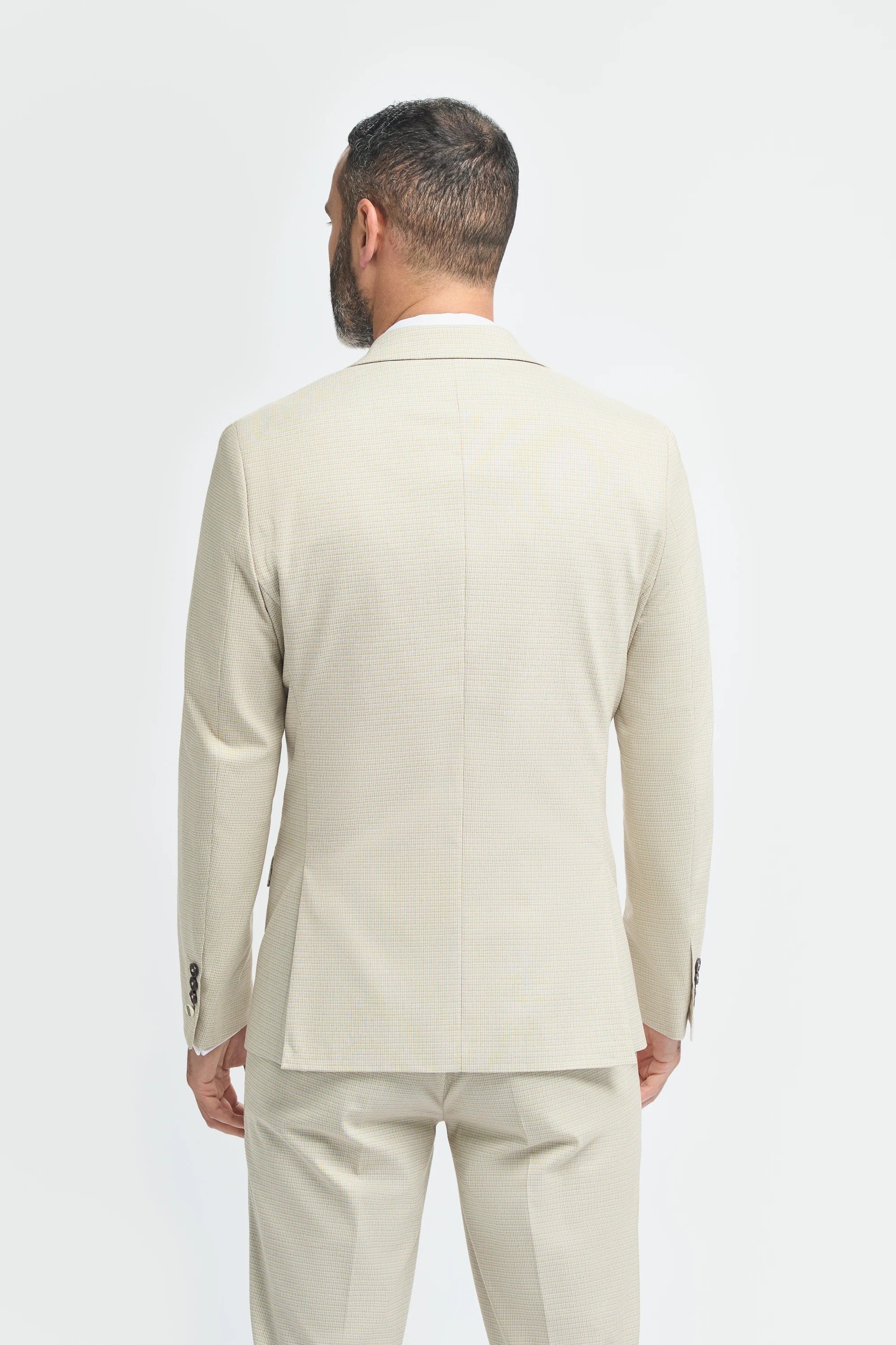 Hampton - Beige driedelig pak voor heren