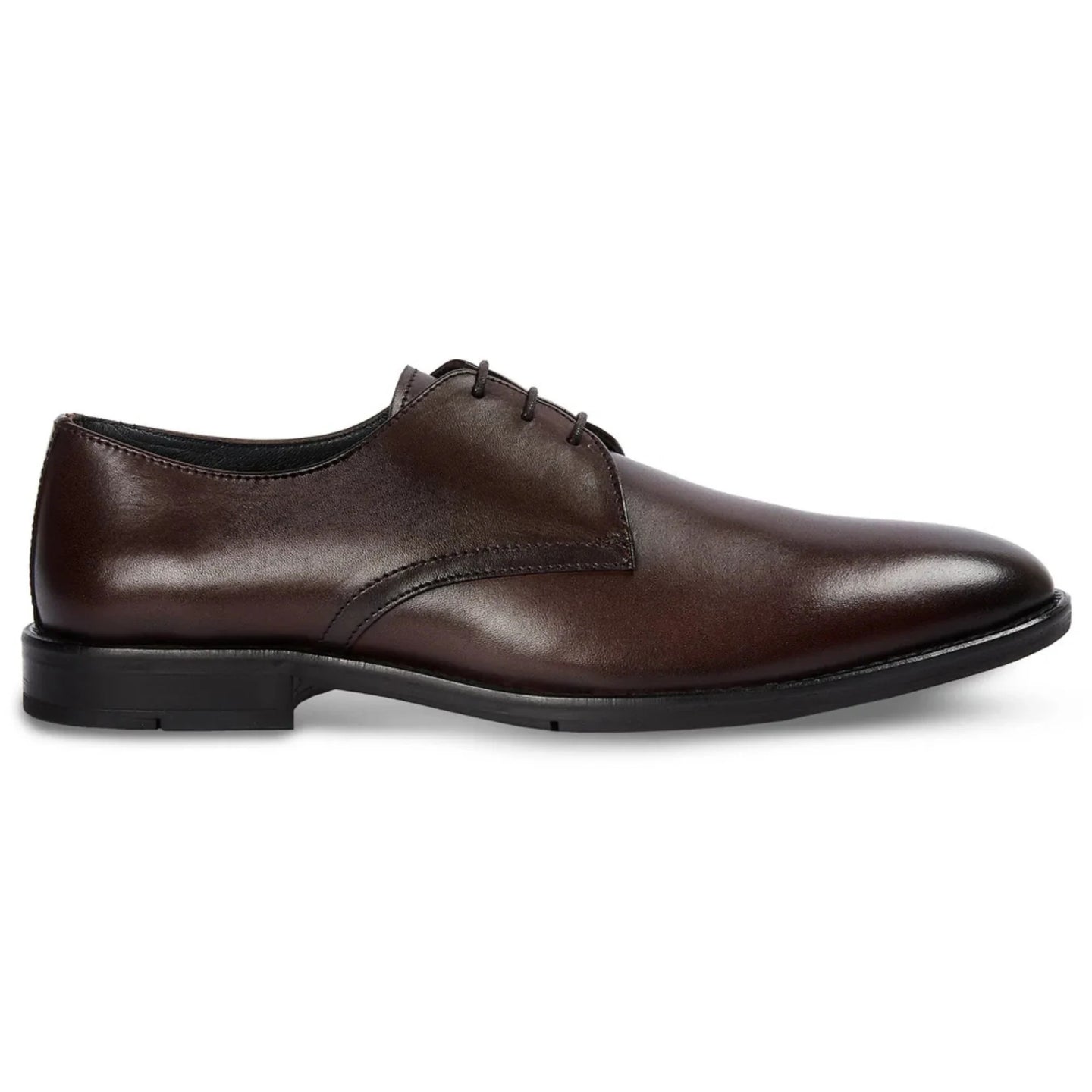 Henley - Klassieke bruine Derby-schoenen met gladde neus voor heren
